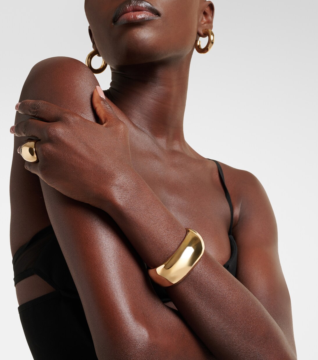 Globe Small 10kt gold-plated cuff bracelet | Jennifer Fisher