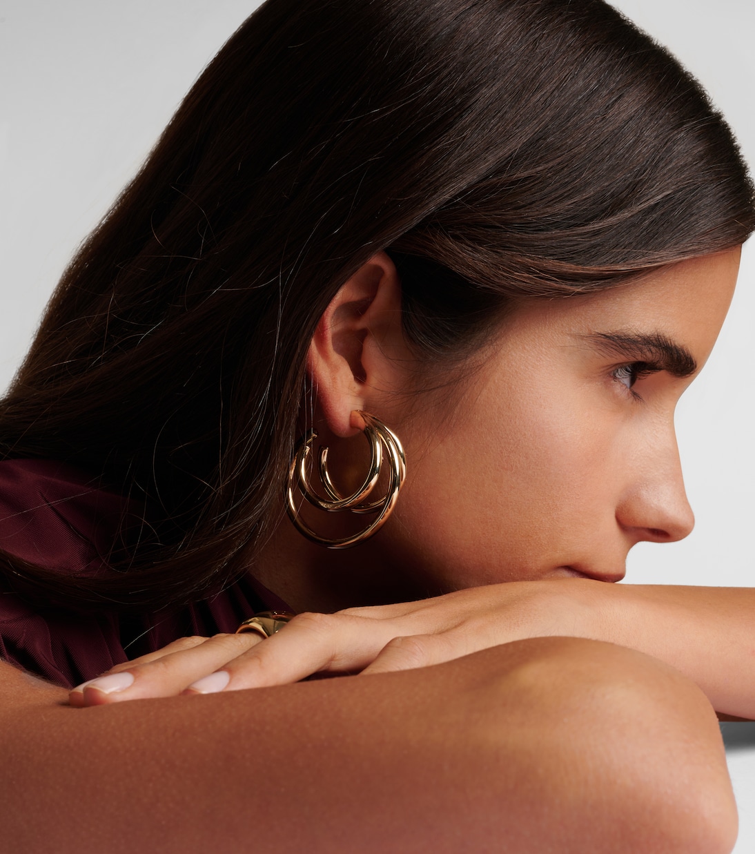 Boucles d'oreilles Triple Baby en plaqué or 10 ct | Jennifer Fisher