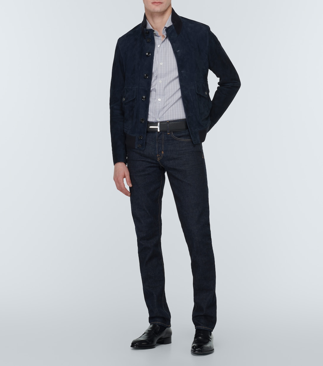 Checked cotton poplin shirt | Tom Ford