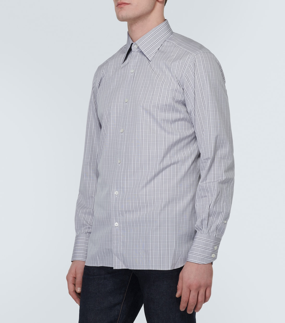 Checked cotton poplin shirt | Tom Ford