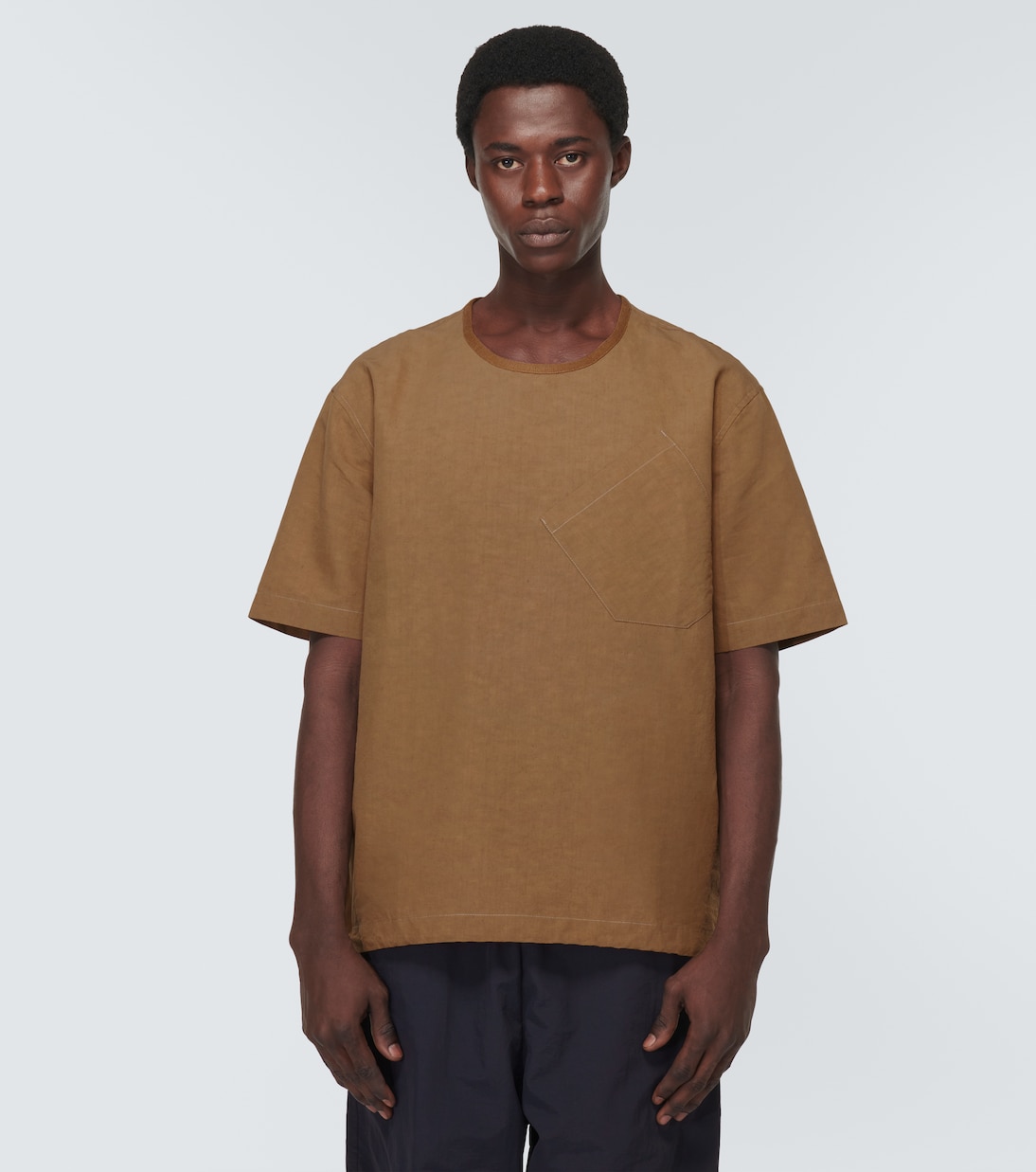 Rafn cotton and linen-blend T-shirt | Ranra