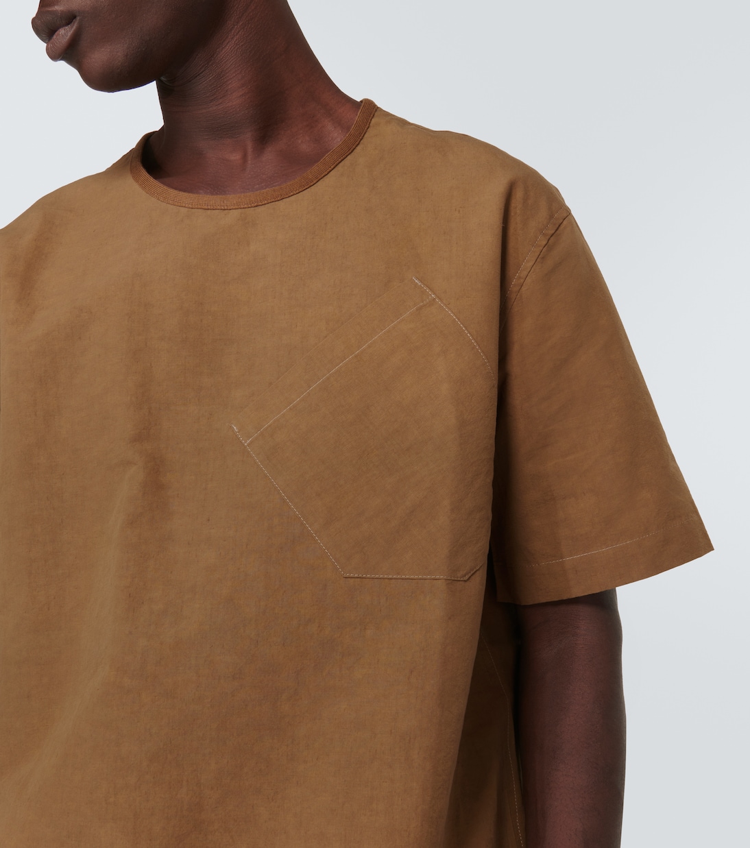 Rafn cotton and linen-blend T-shirt | Ranra
