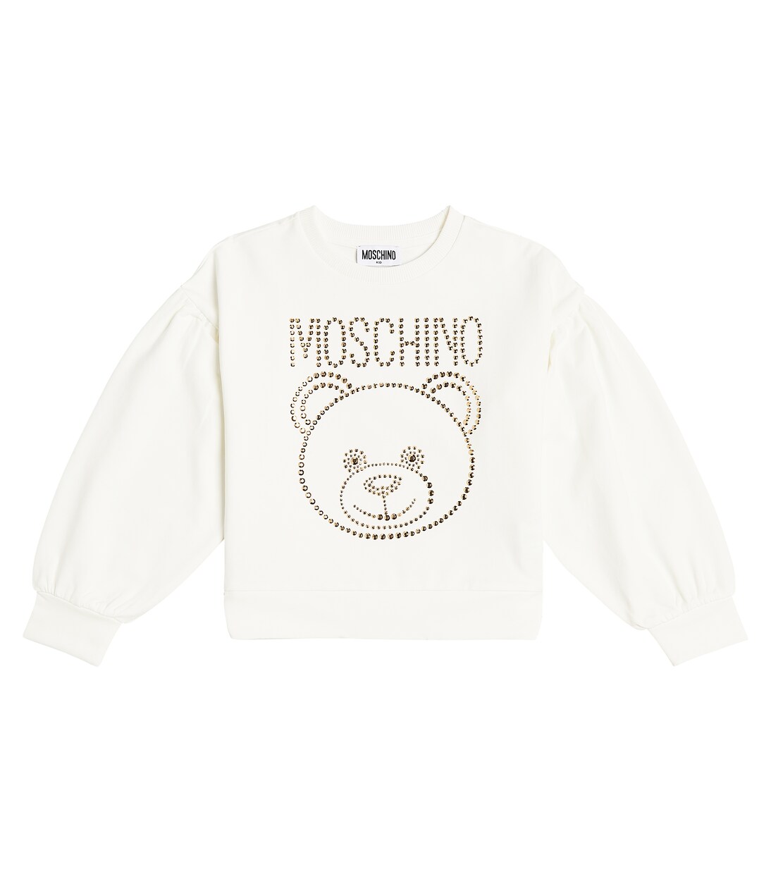 Embellished cotton-blend sweatshirt | Moschino Kids