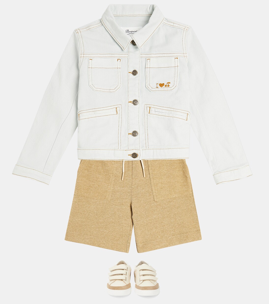 Cassidy embroidered denim jacket | Bonpoint