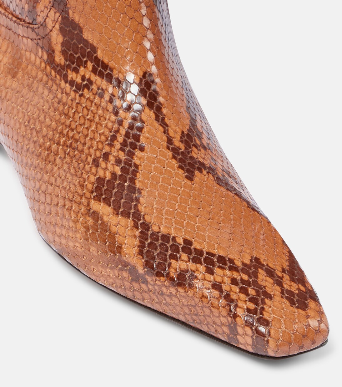 Bettina snake-effect leather knee-high boots | Paris Texas