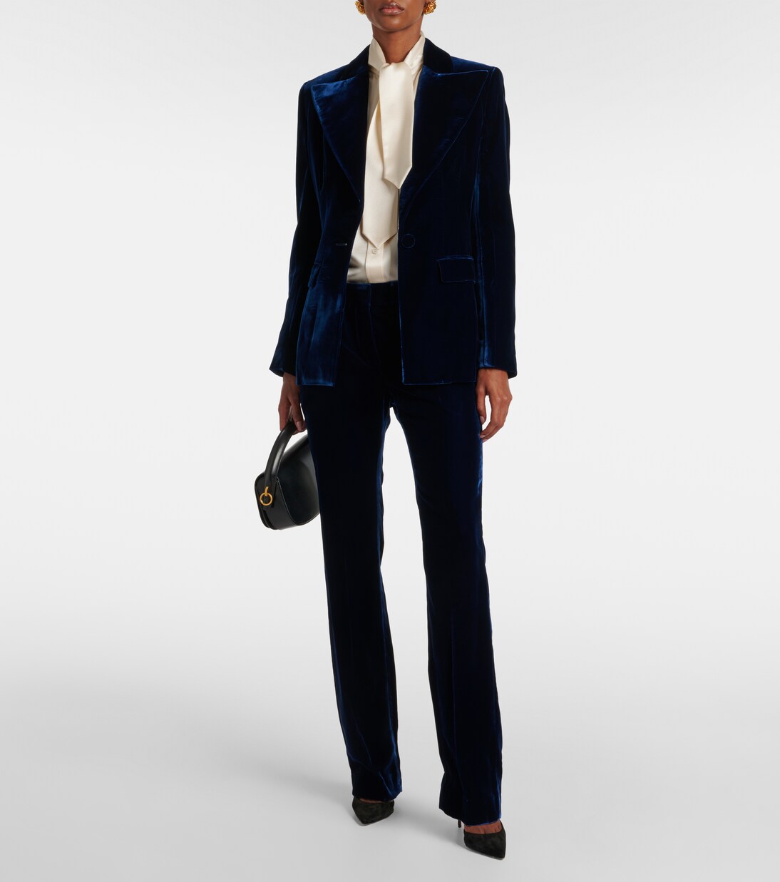 Gerade Hose Fluid aus Samt | Nina Ricci