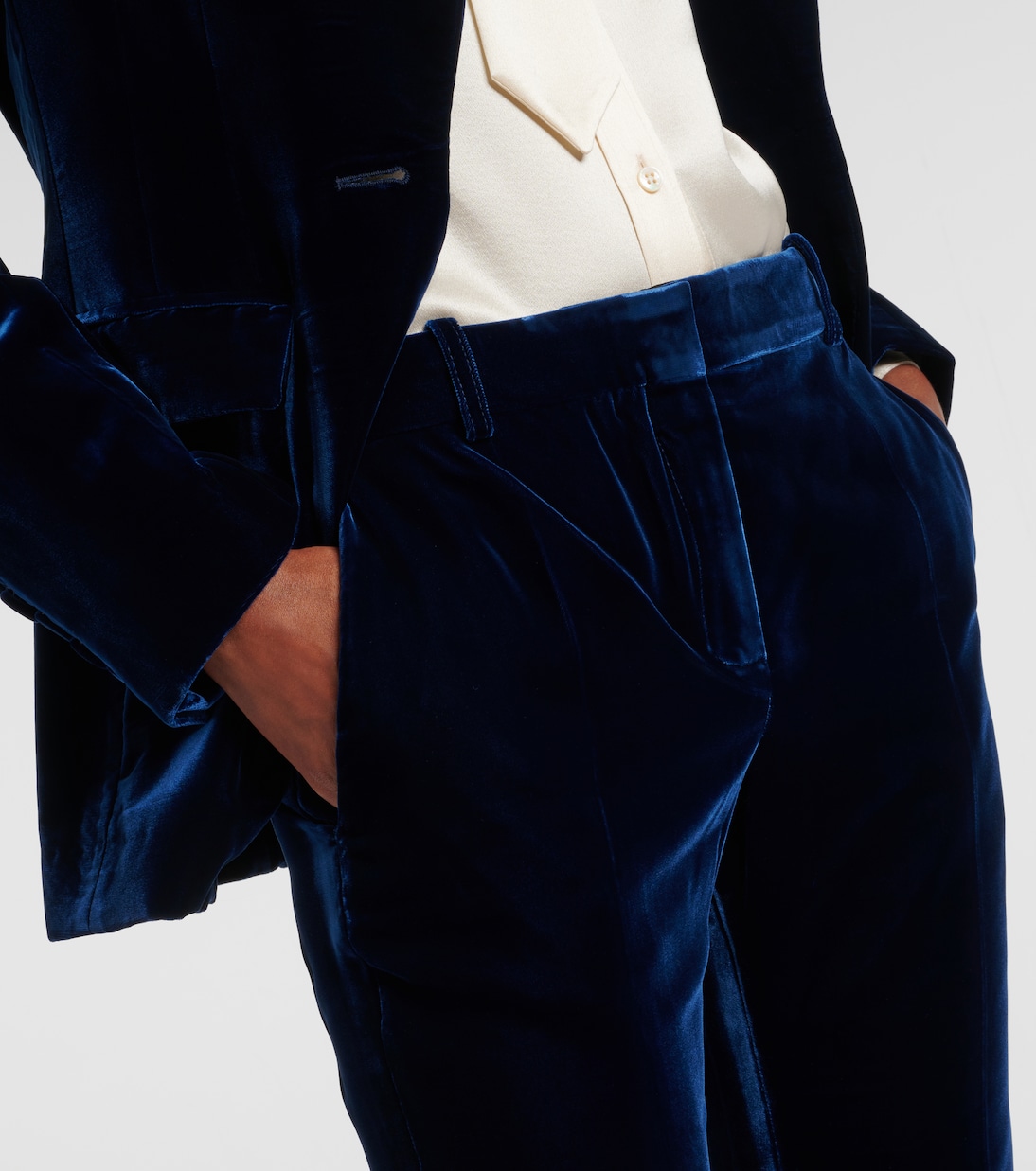 Gerade Hose Fluid aus Samt | Nina Ricci