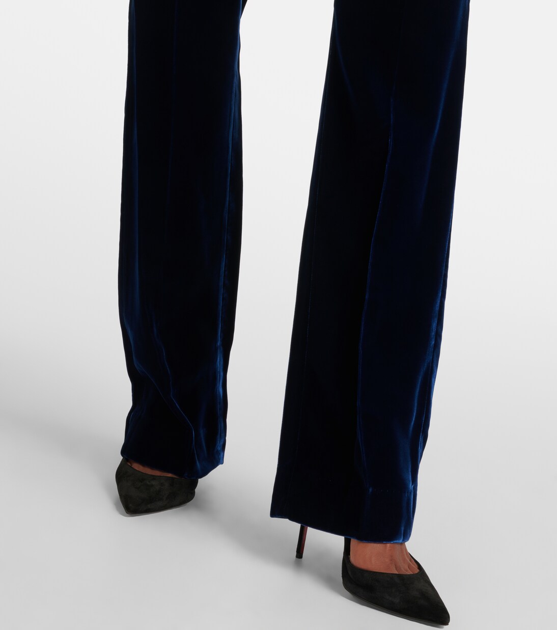 Gerade Hose Fluid aus Samt | Nina Ricci