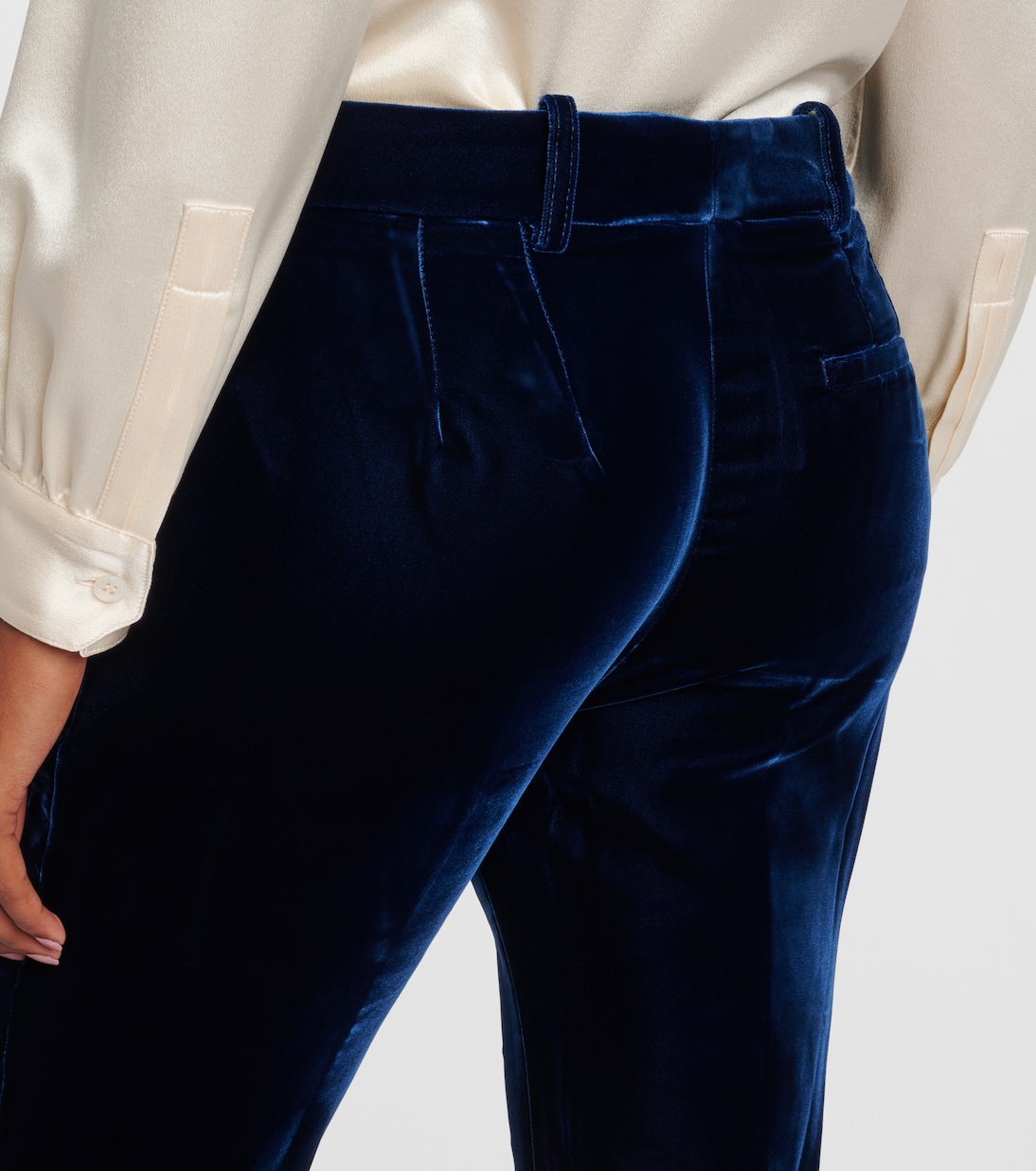 Gerade Hose Fluid aus Samt | Nina Ricci