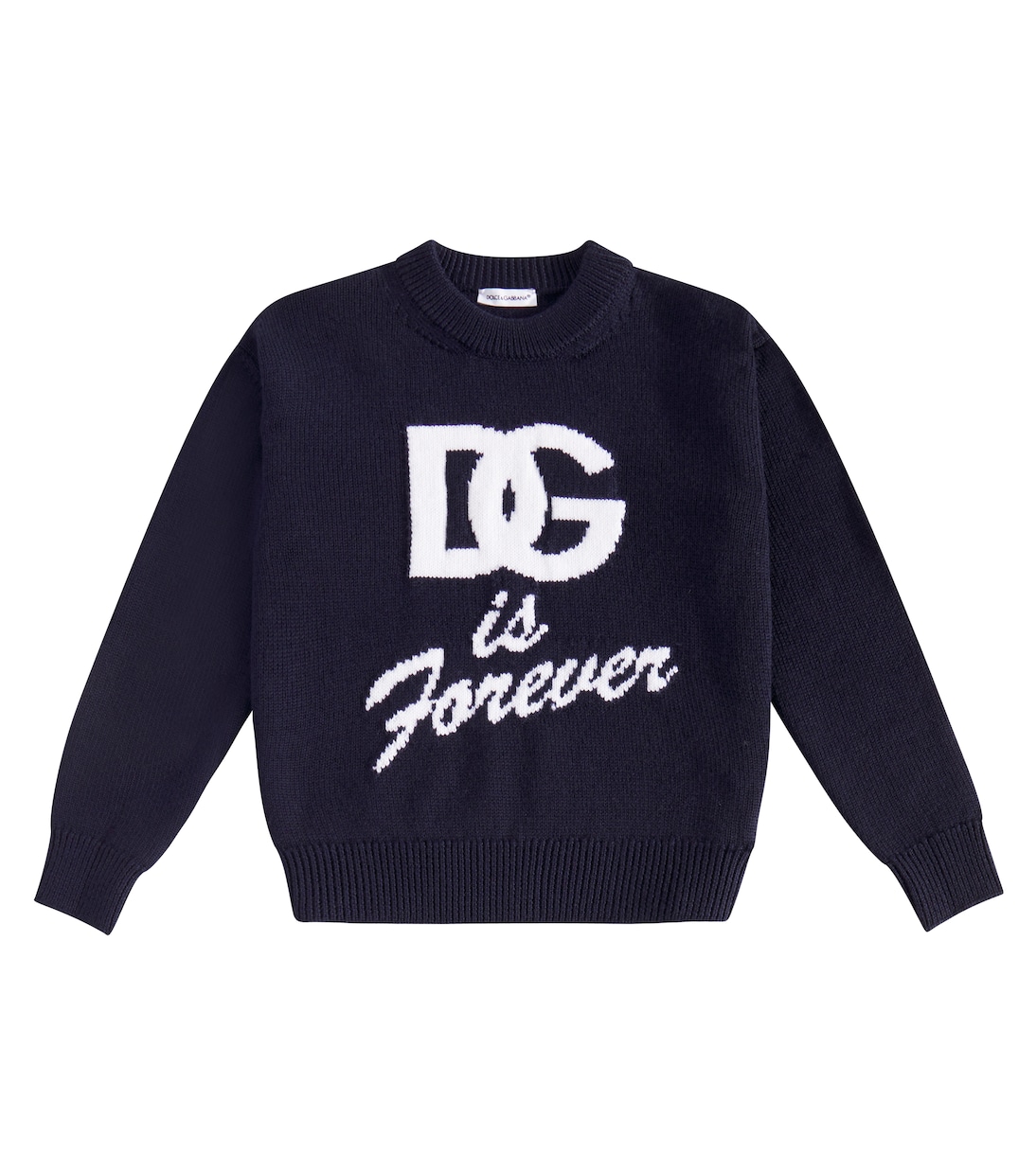 Virgin wool jacquard sweater | Dolce&Gabbana Kids