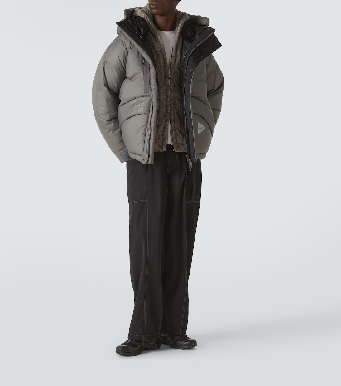 Logo puffer jacket | And Wander