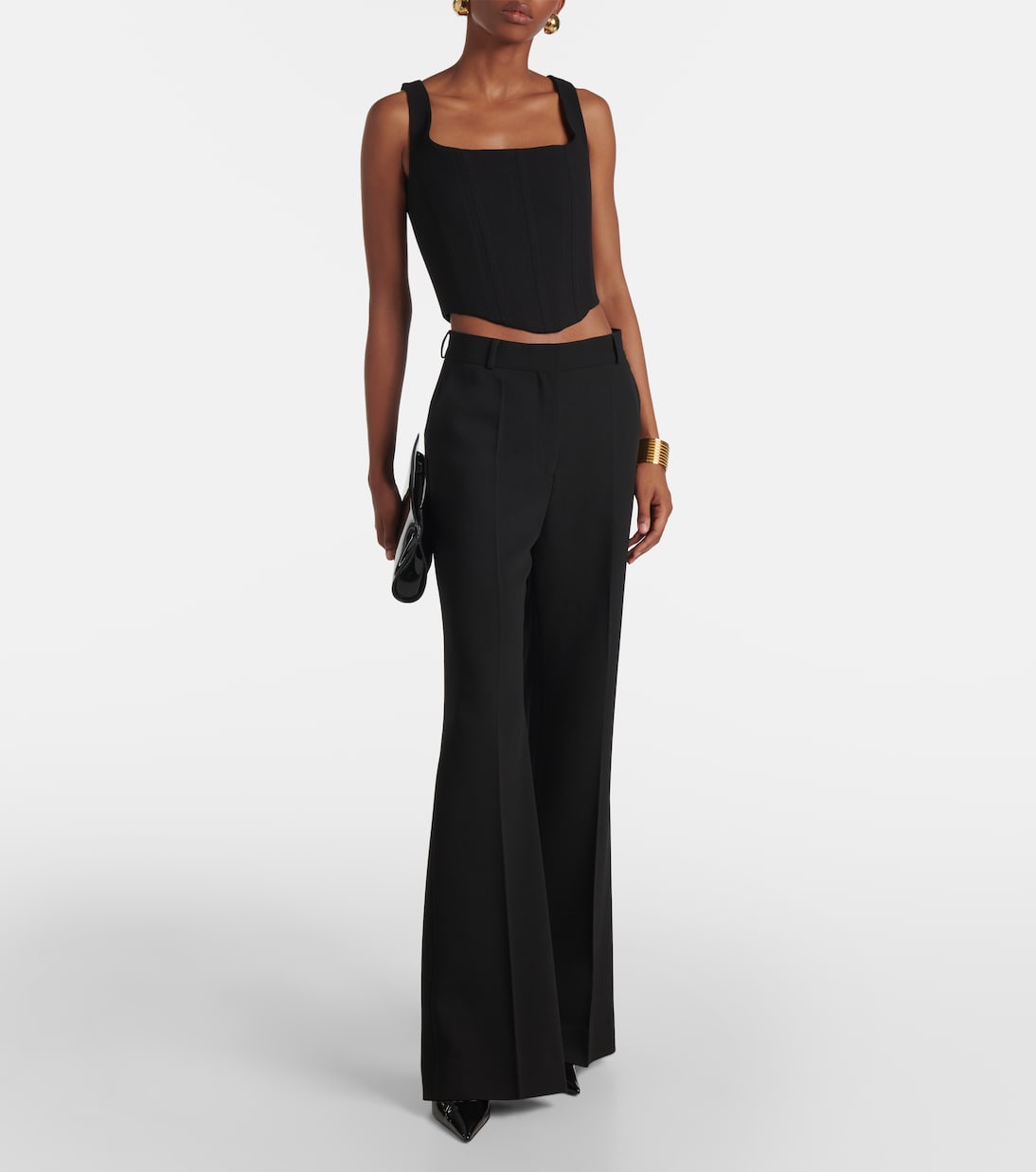 Bustier-Top Jovie aus Woll-Crêpe | Costarellos