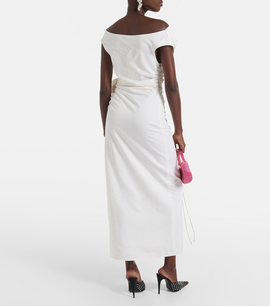 Off-Shoulder-Maxikleid aus Seide | Magda Butrym