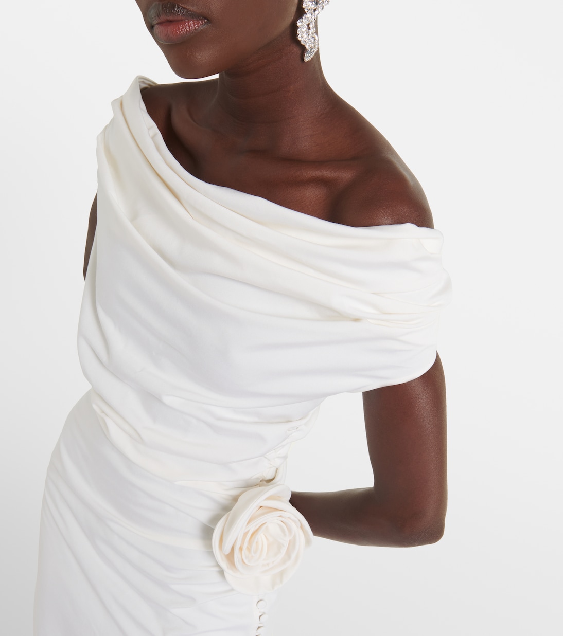 Off-Shoulder-Maxikleid aus Seide | Magda Butrym