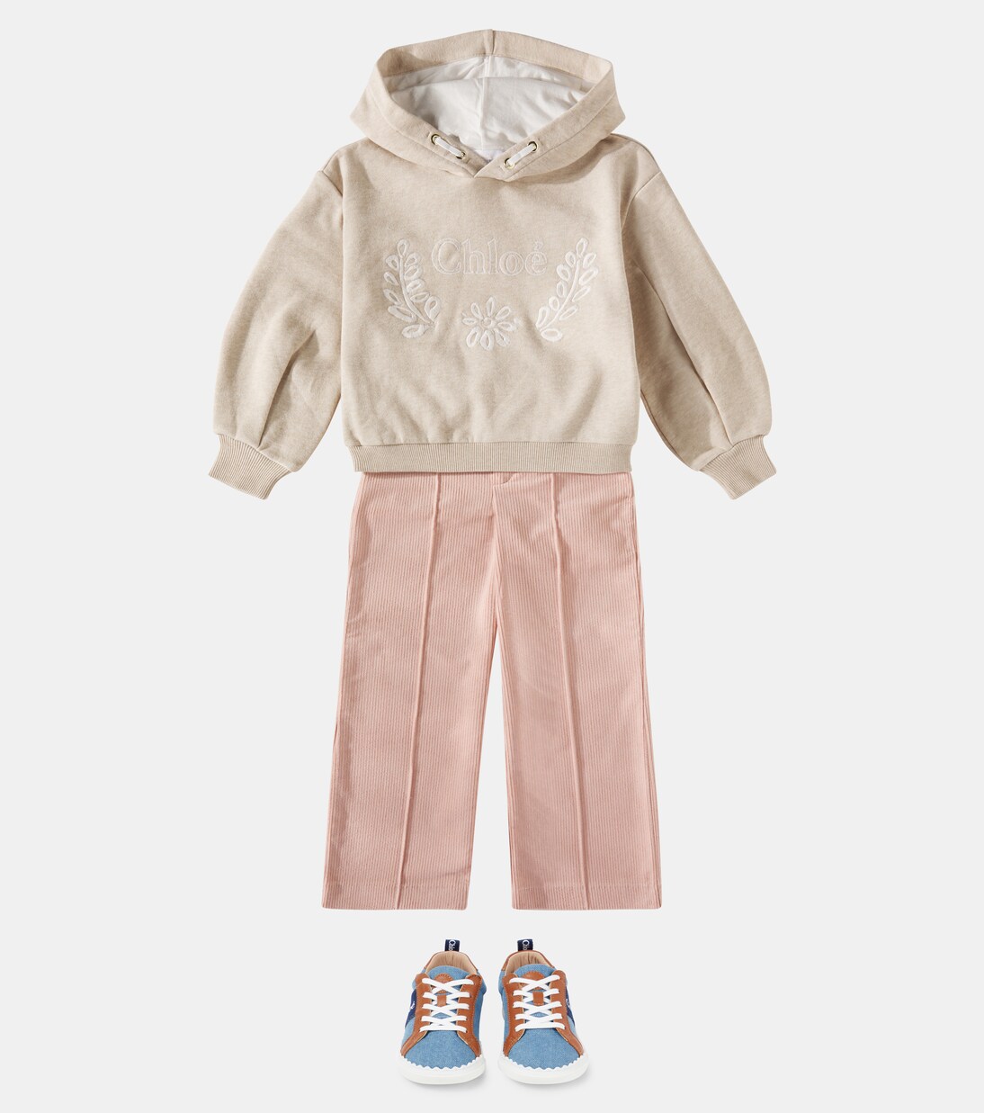 Hooded cotton cardigan | Chloé Kids