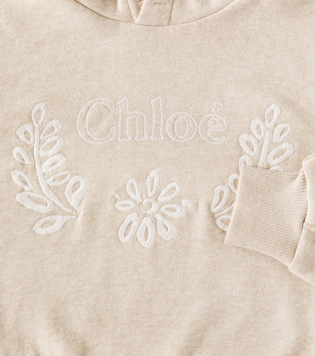 Hooded cotton cardigan | Chloé Kids