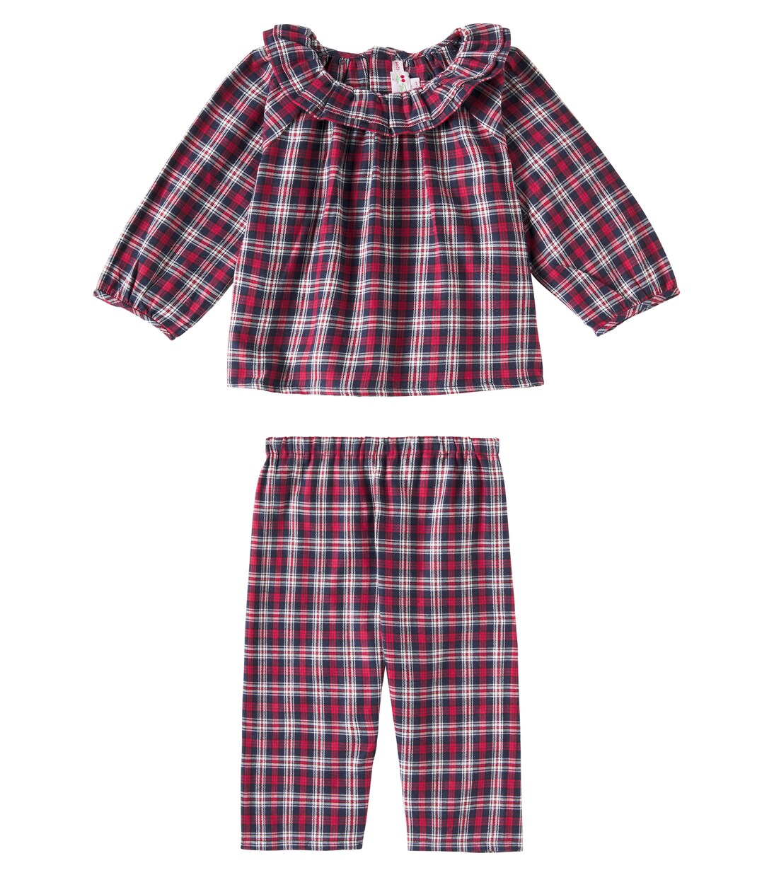 Baby Barulina checked cotton pajamas | Bonpoint