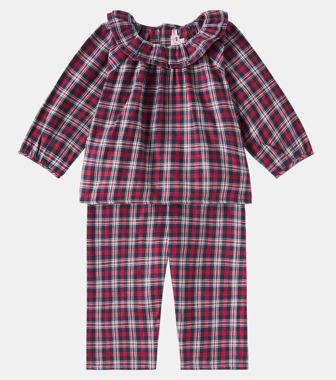 Baby Barulina checked cotton pajamas | Bonpoint