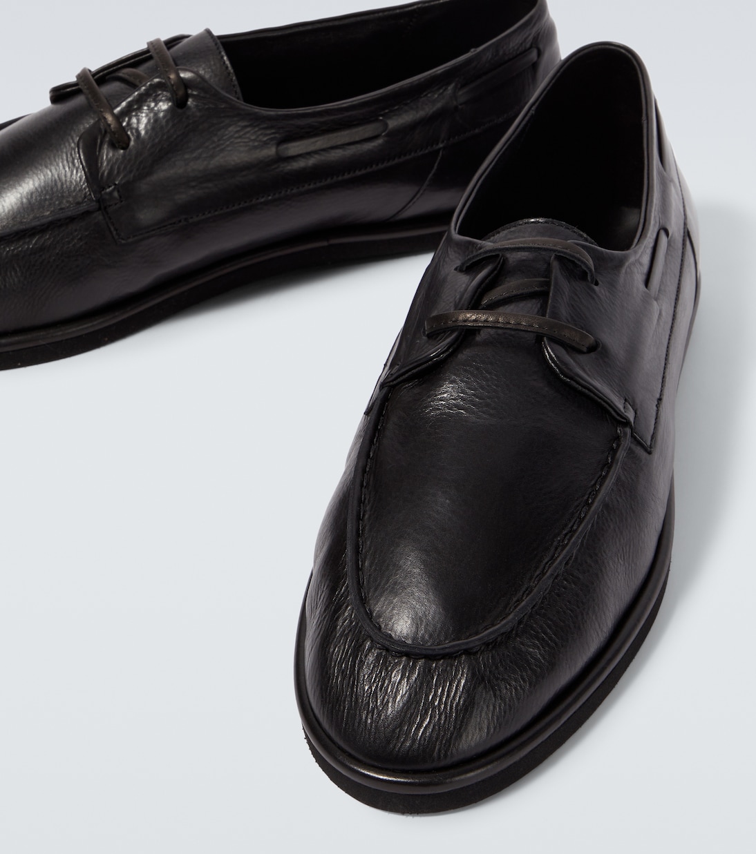 Leather Derby shoes | Auralee