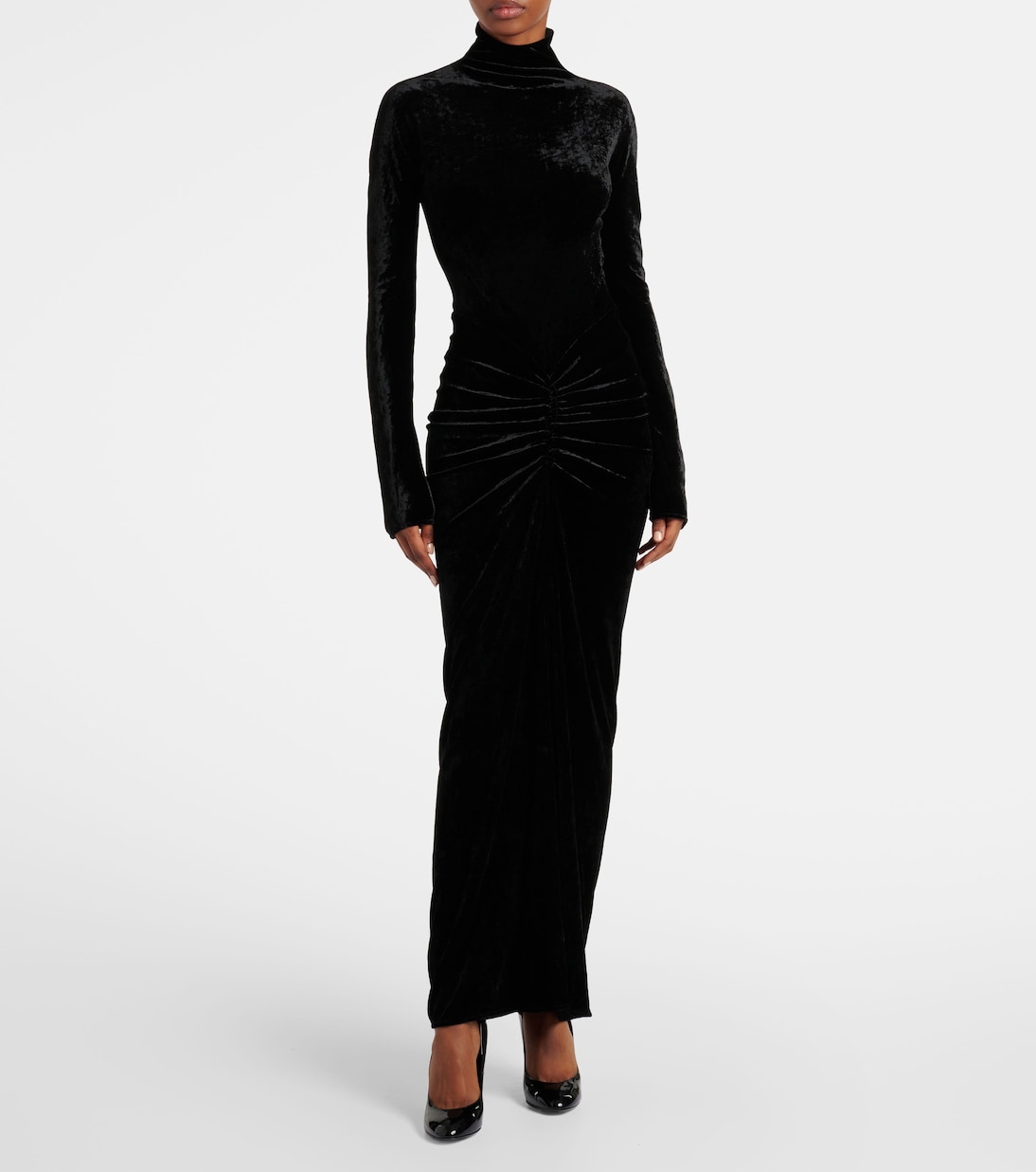 Robe midi en velours | Alaïa