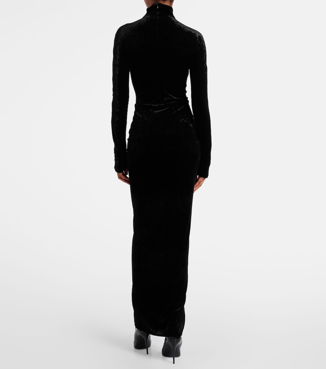 Robe midi en velours | Alaïa