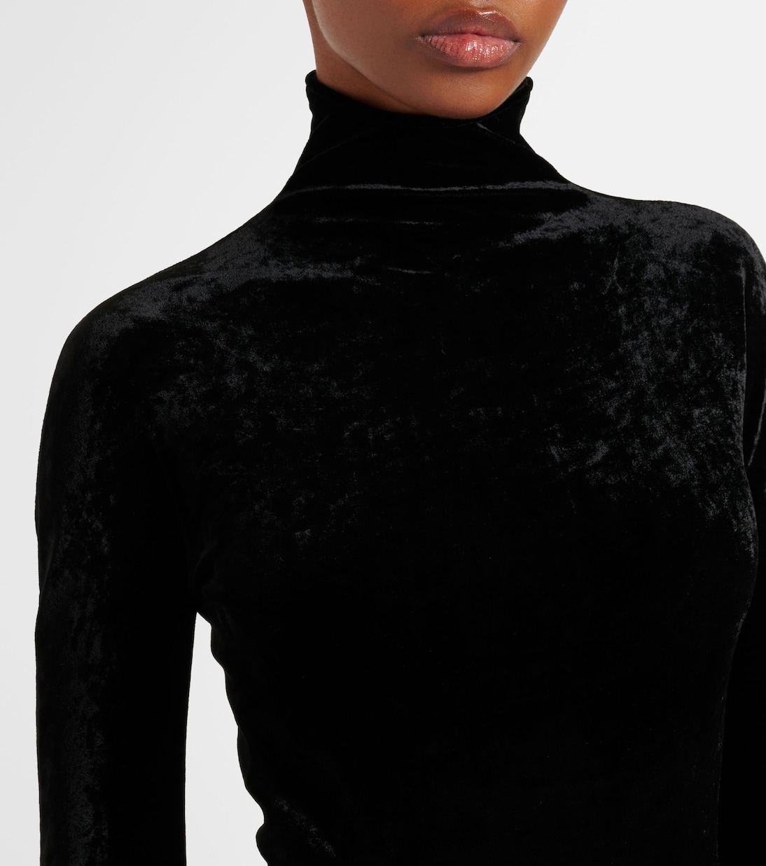 Robe midi en velours | Alaïa