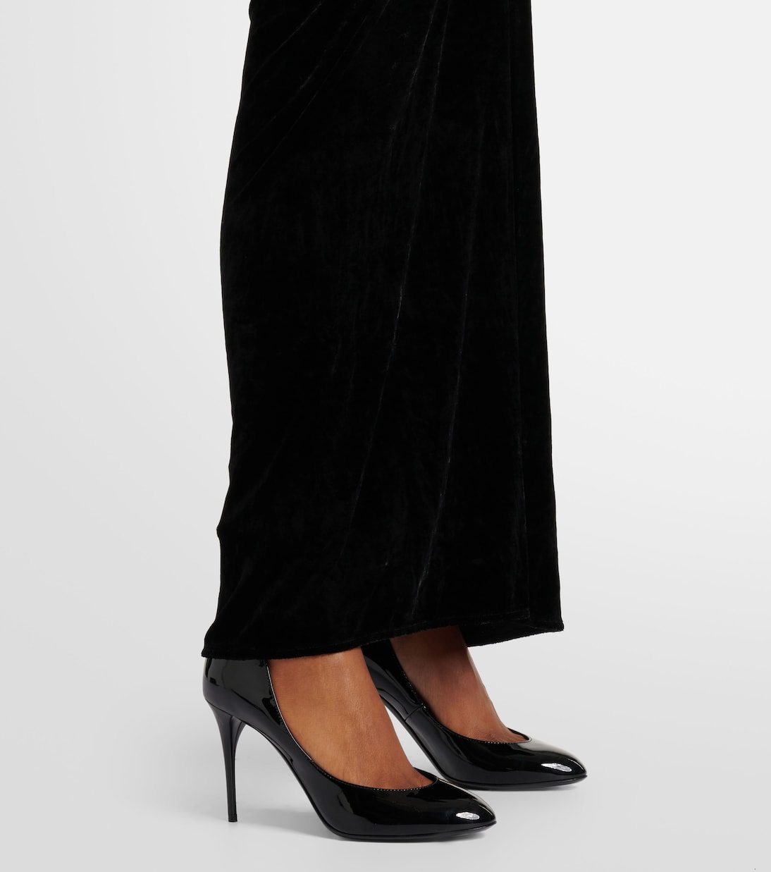 Robe midi en velours | Alaïa