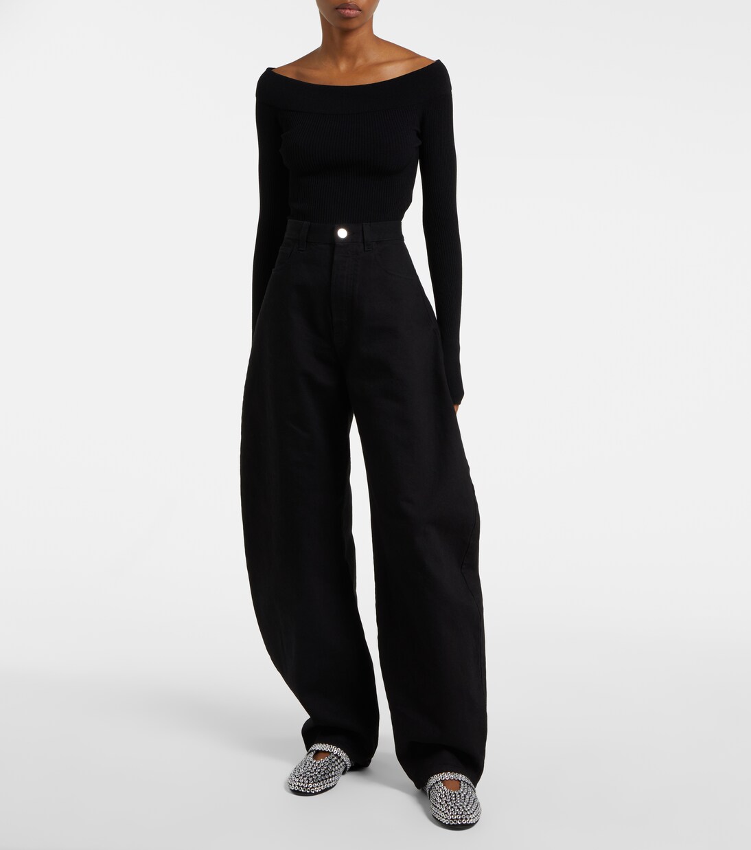 Embellished suede Mary Jane flats | Alaïa