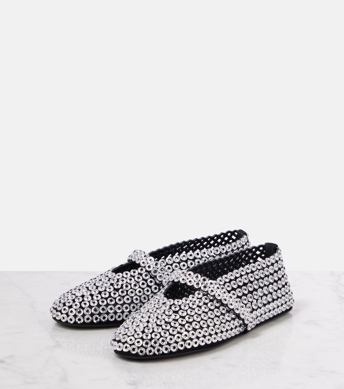 Embellished suede Mary Jane flats | Alaïa