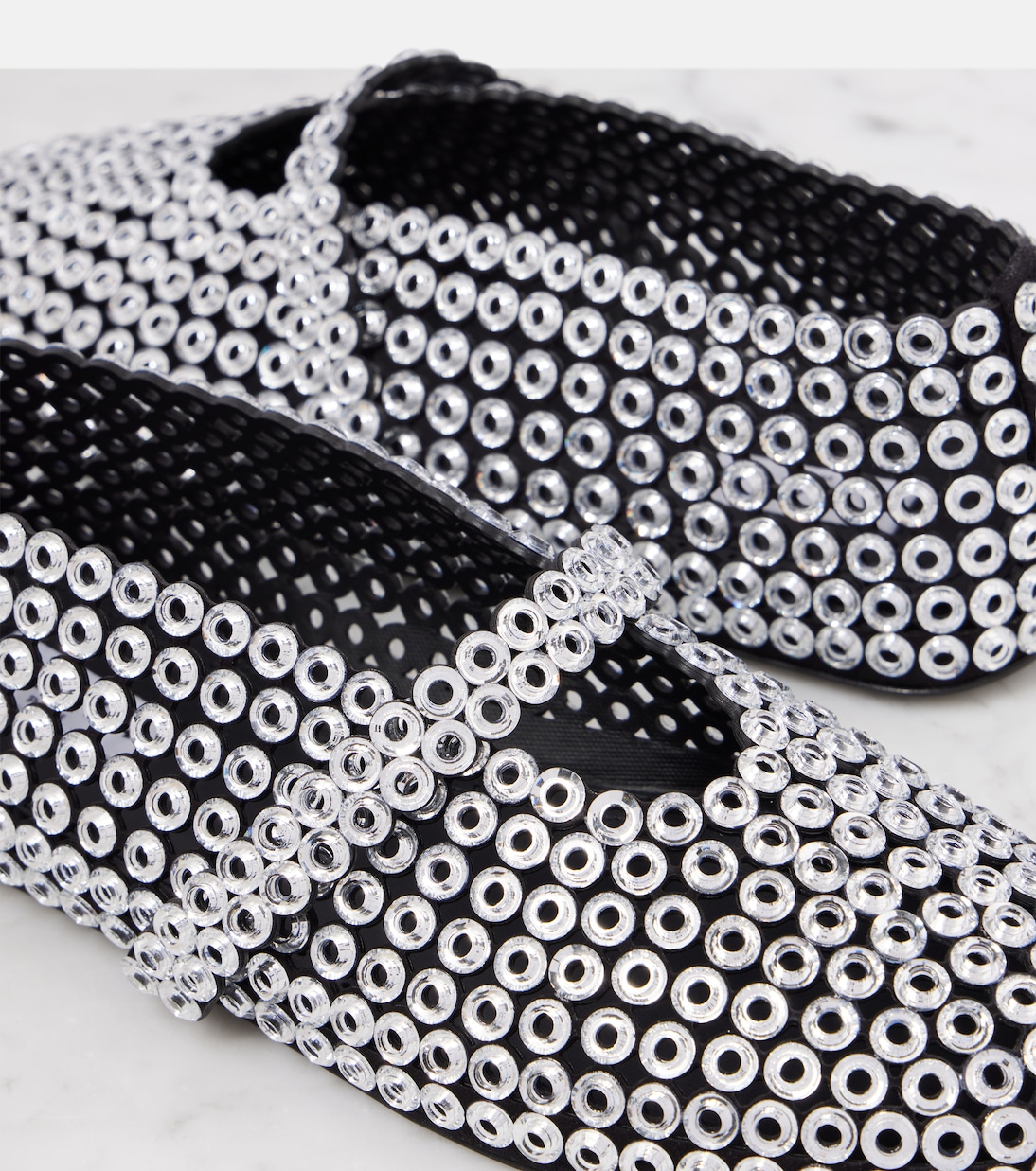 Embellished suede Mary Jane flats | Alaïa