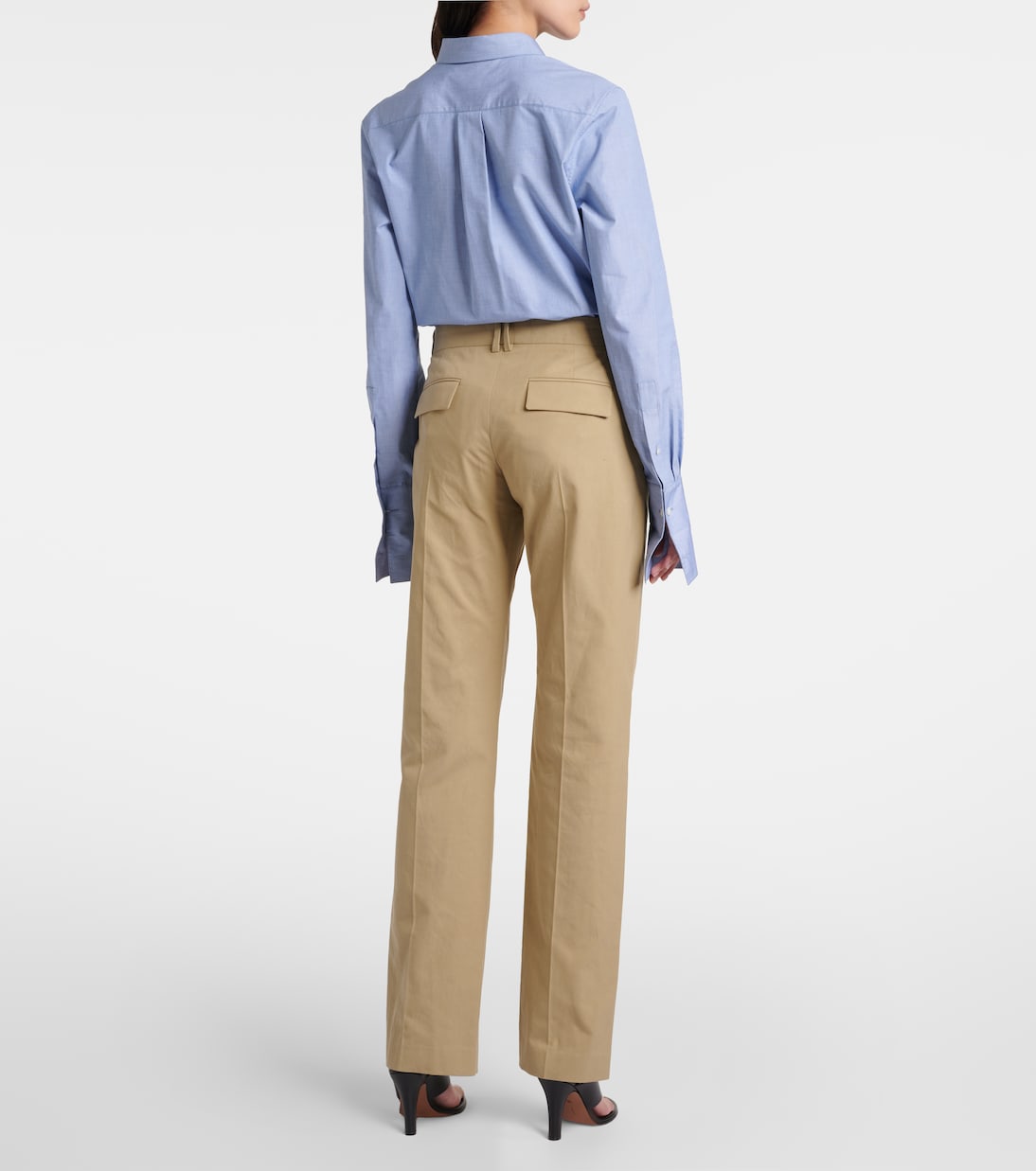 Selvie cotton straight pants | The Row