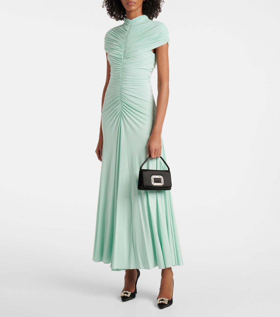 Pilgrim Micro embellished satin shoulder bag | Roger Vivier