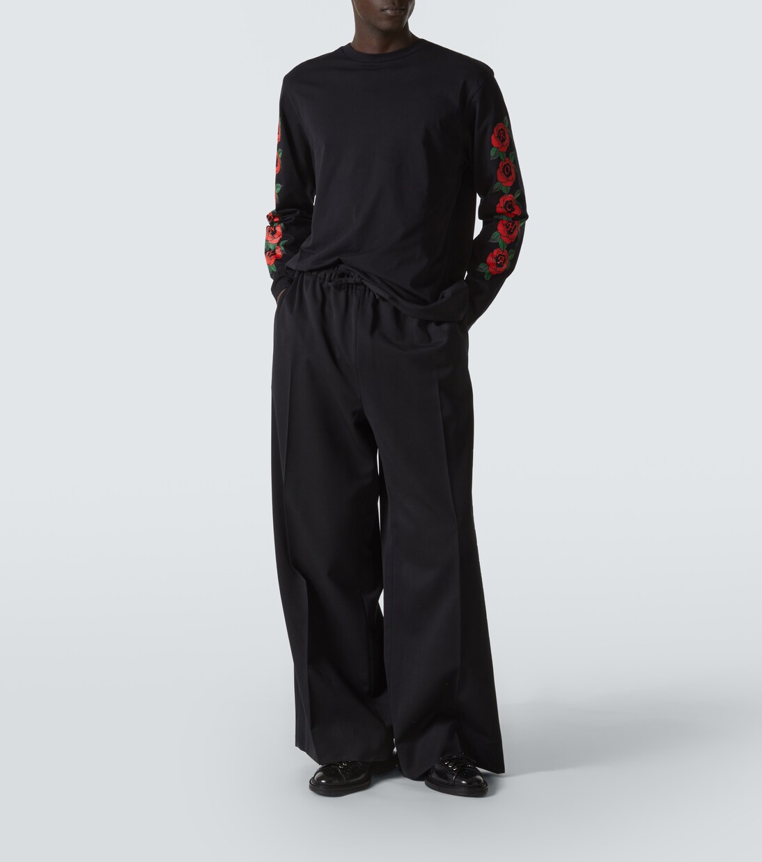 Camiseta de algodón floral con logo | Simone Rocha