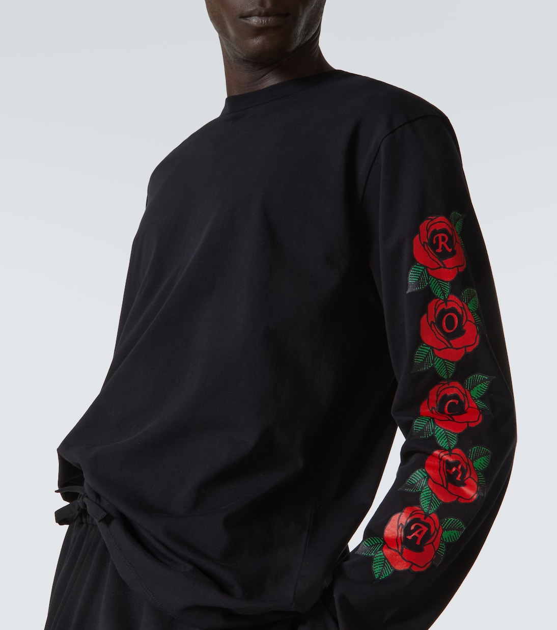 Camiseta de algodón floral con logo | Simone Rocha