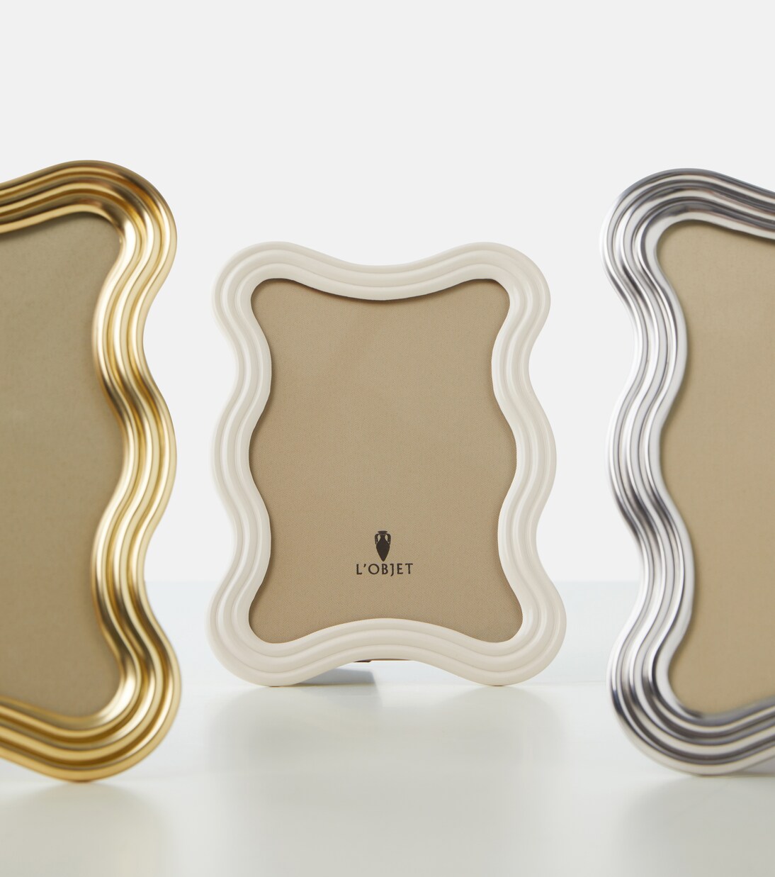 Ripple platinum-plated picture frame | L'Objet