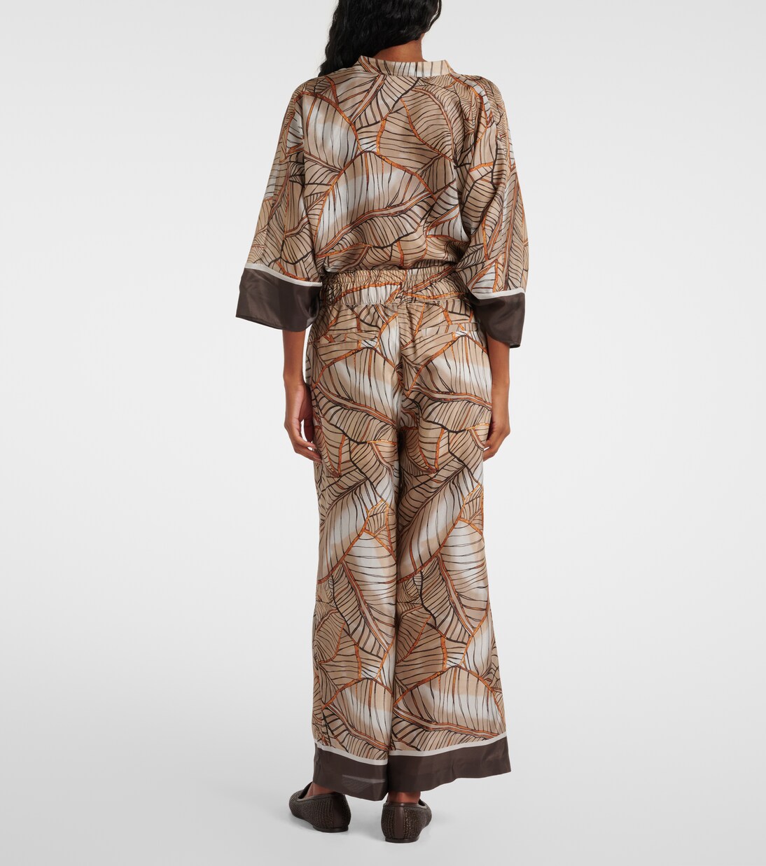 Weite Hose aus Seide | Brunello Cucinelli