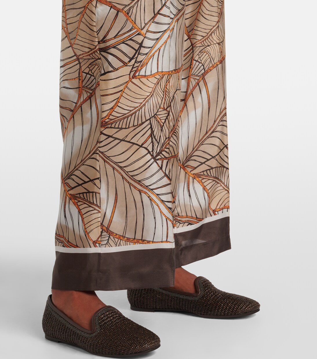 Weite Hose aus Seide | Brunello Cucinelli