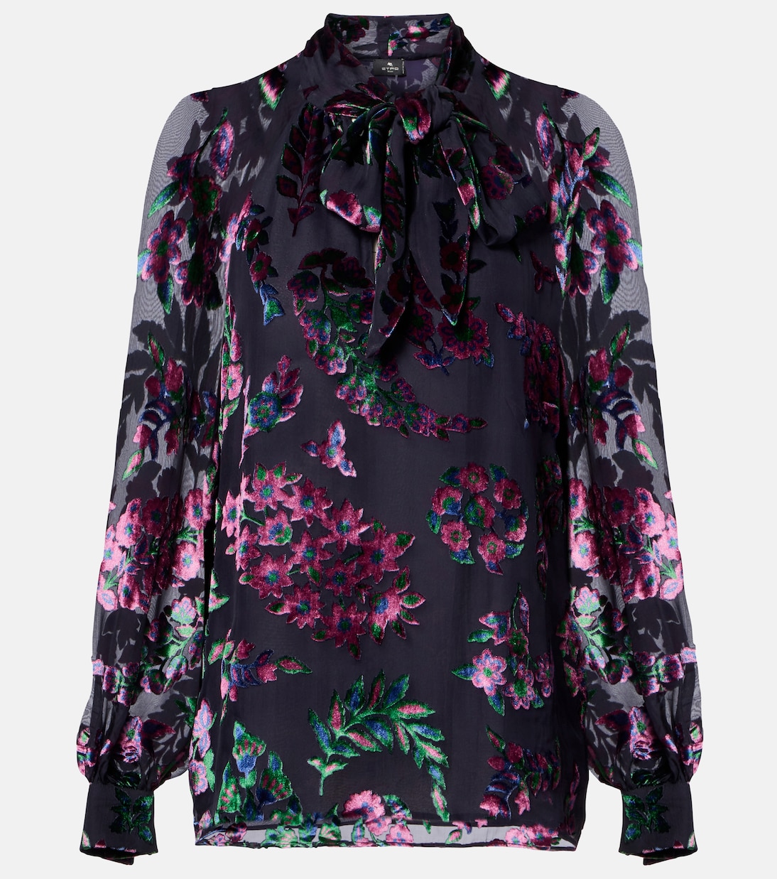 Printed tie-neck blouse | Etro