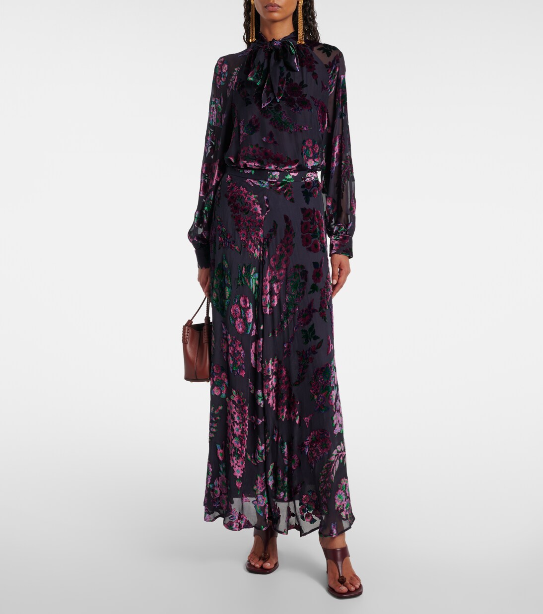 Printed tie-neck blouse | Etro