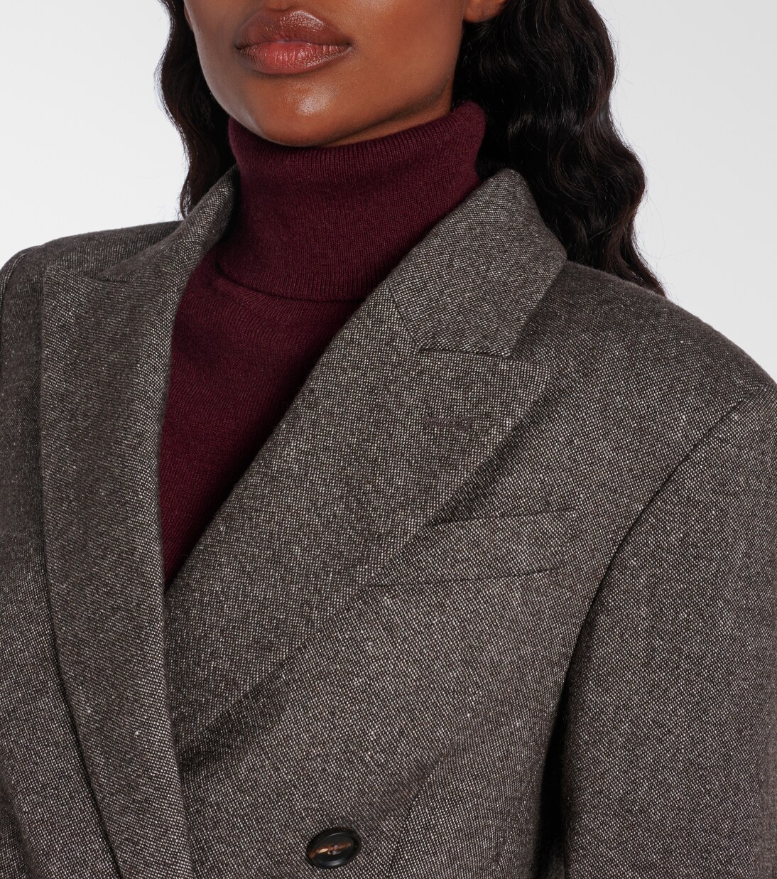 Wool and linen-blend blazer | Brunello Cucinelli