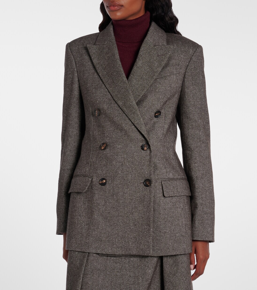 Wool and linen-blend blazer | Brunello Cucinelli