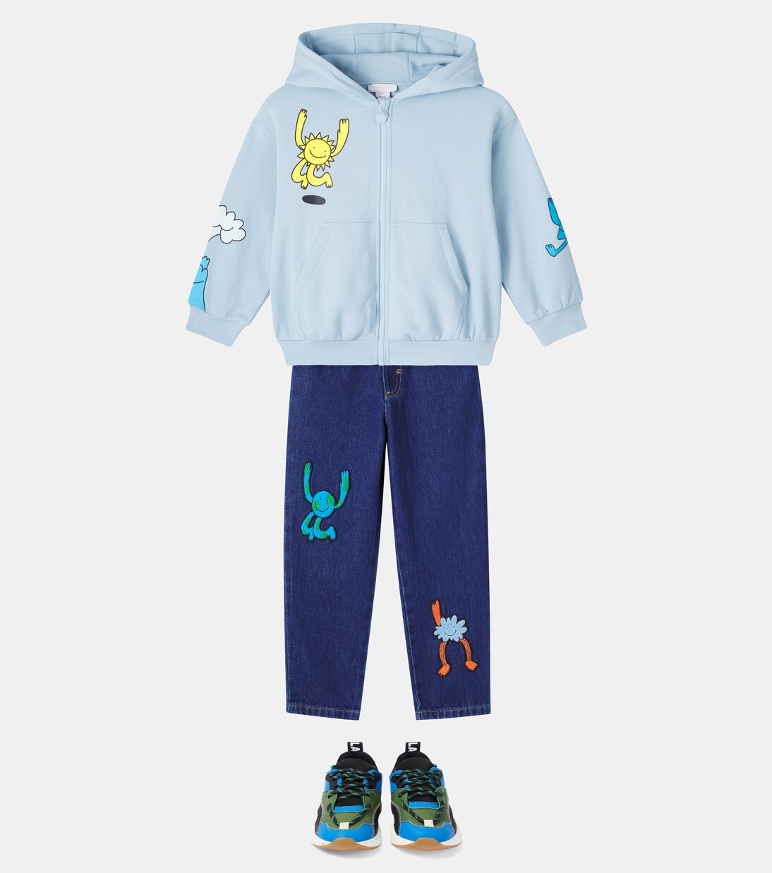 Printed cotton jersey hoodie | Stella McCartney Kids