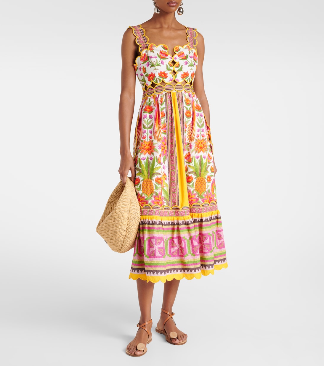 Maxikleid aus einem Leinengemisch | Farm Rio