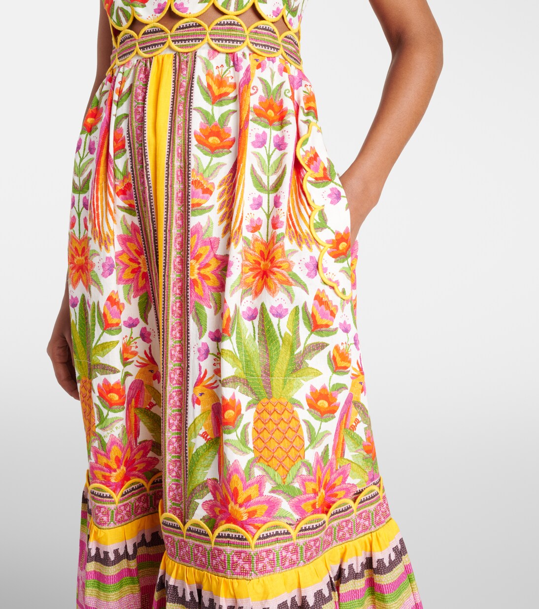 Maxikleid aus einem Leinengemisch | Farm Rio