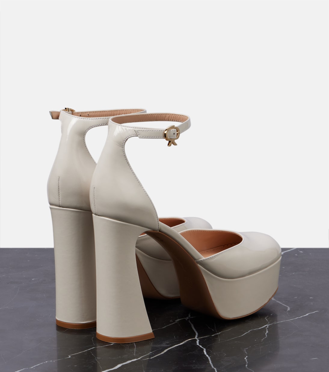 Hilary patent leather platform pumps | Gianvito Rossi