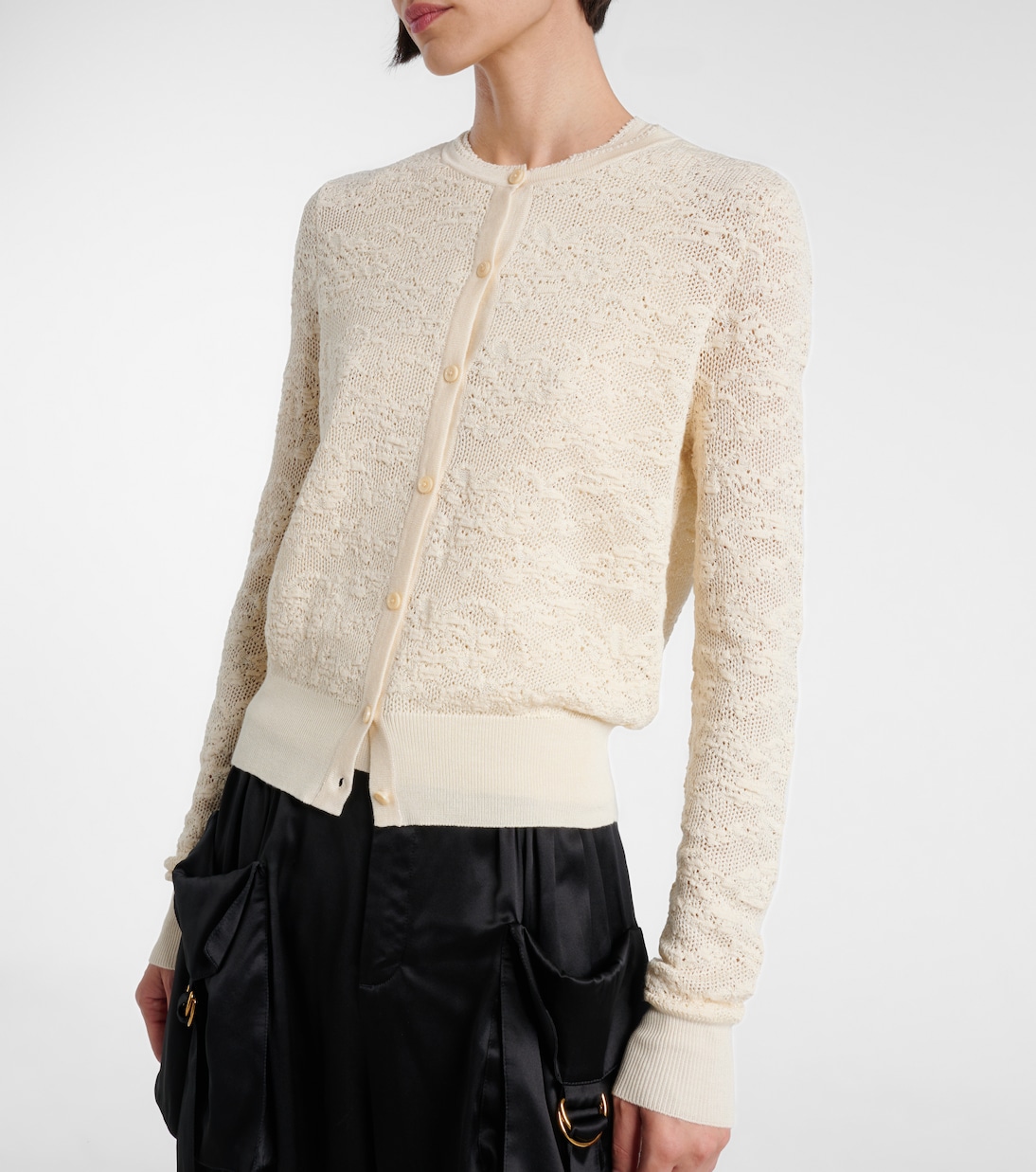 Set of cotton and silk tank top and cardigan | Chloé