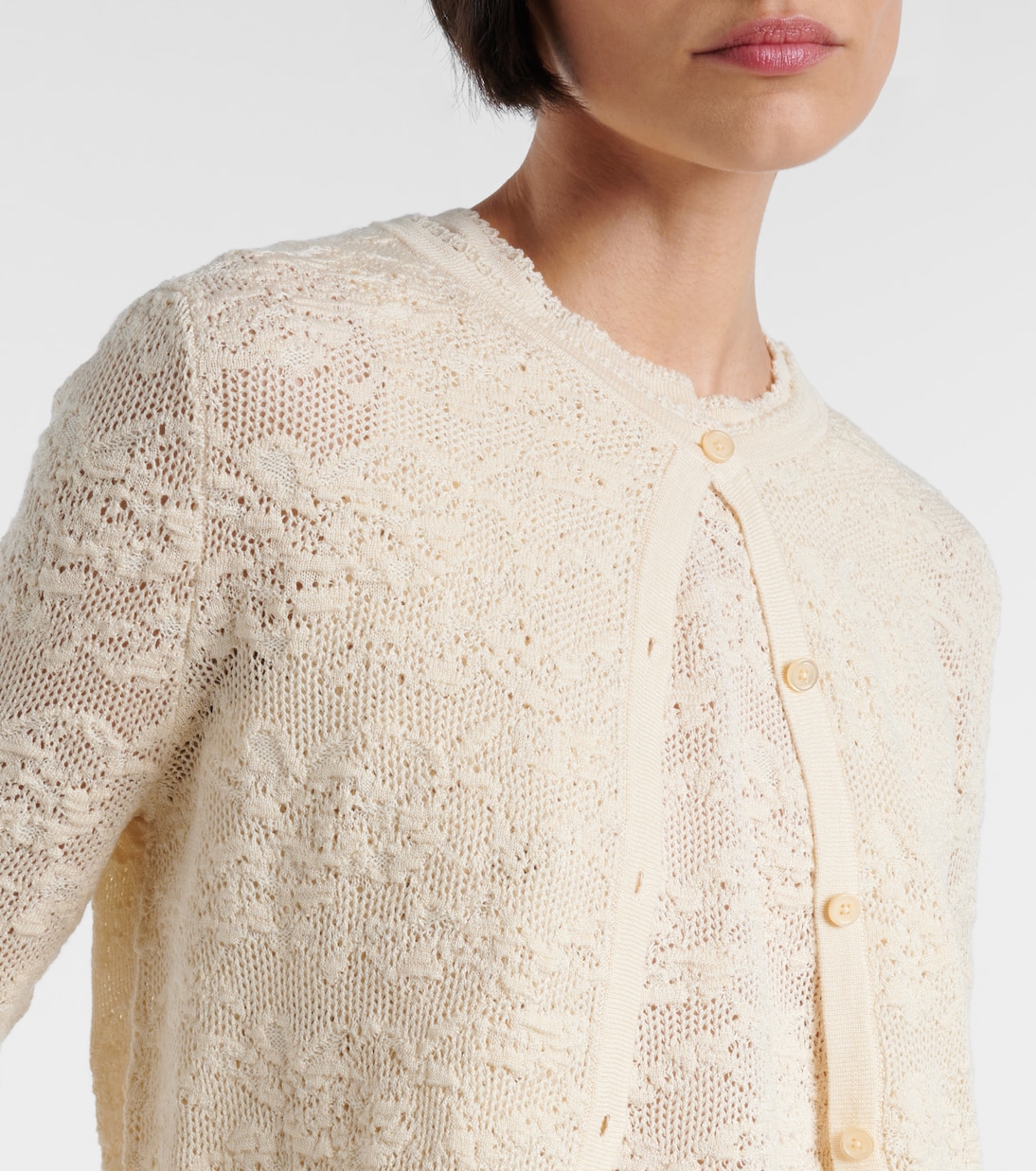 Set of cotton and silk tank top and cardigan | Chloé