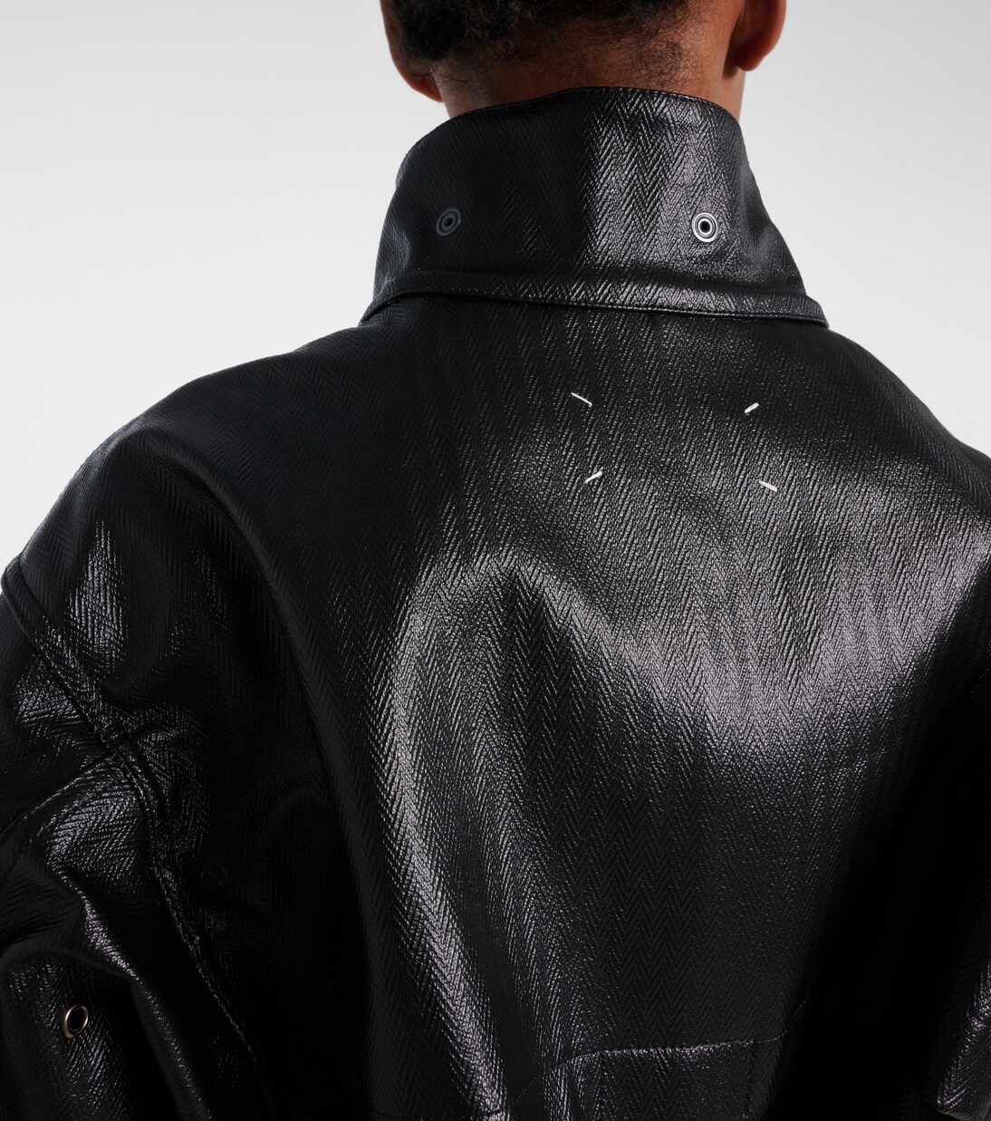 جاكيت من القطن بنقشة الهارينغبون | Maison Margiela