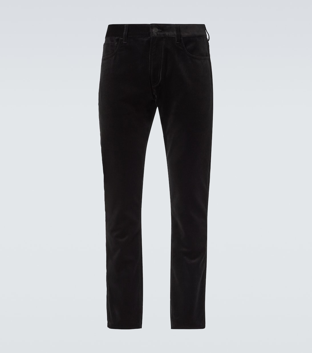 Mid-rise cotton velvet slim pants | Ralph Lauren Purple Label