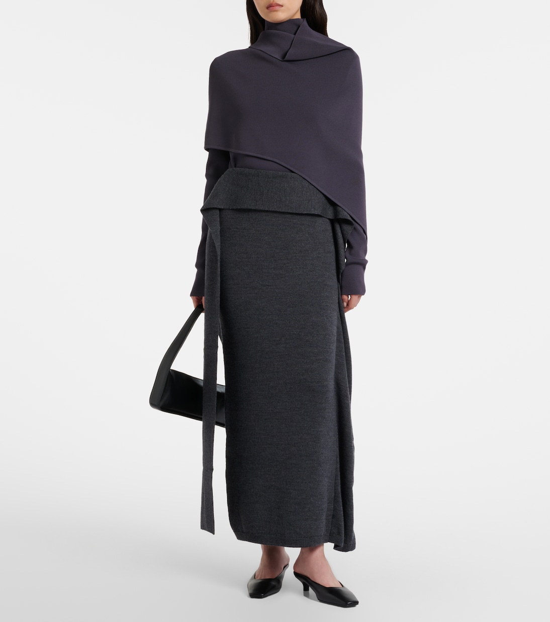 Tier wool maxi skirt | Entire Studios